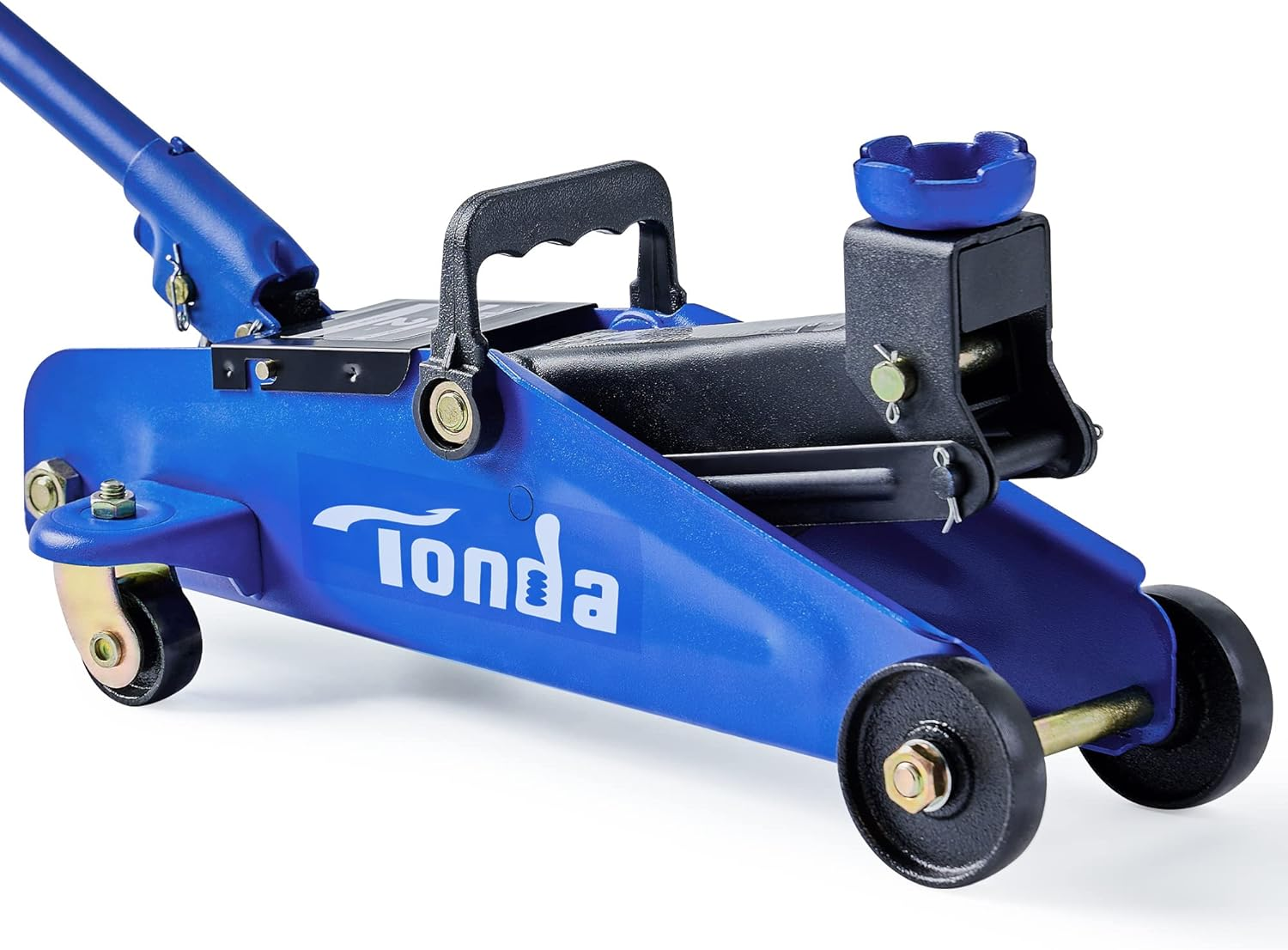 Gato hidráulico portátil para piso, capacidad de 2 toneladas (3800 lb), color azul