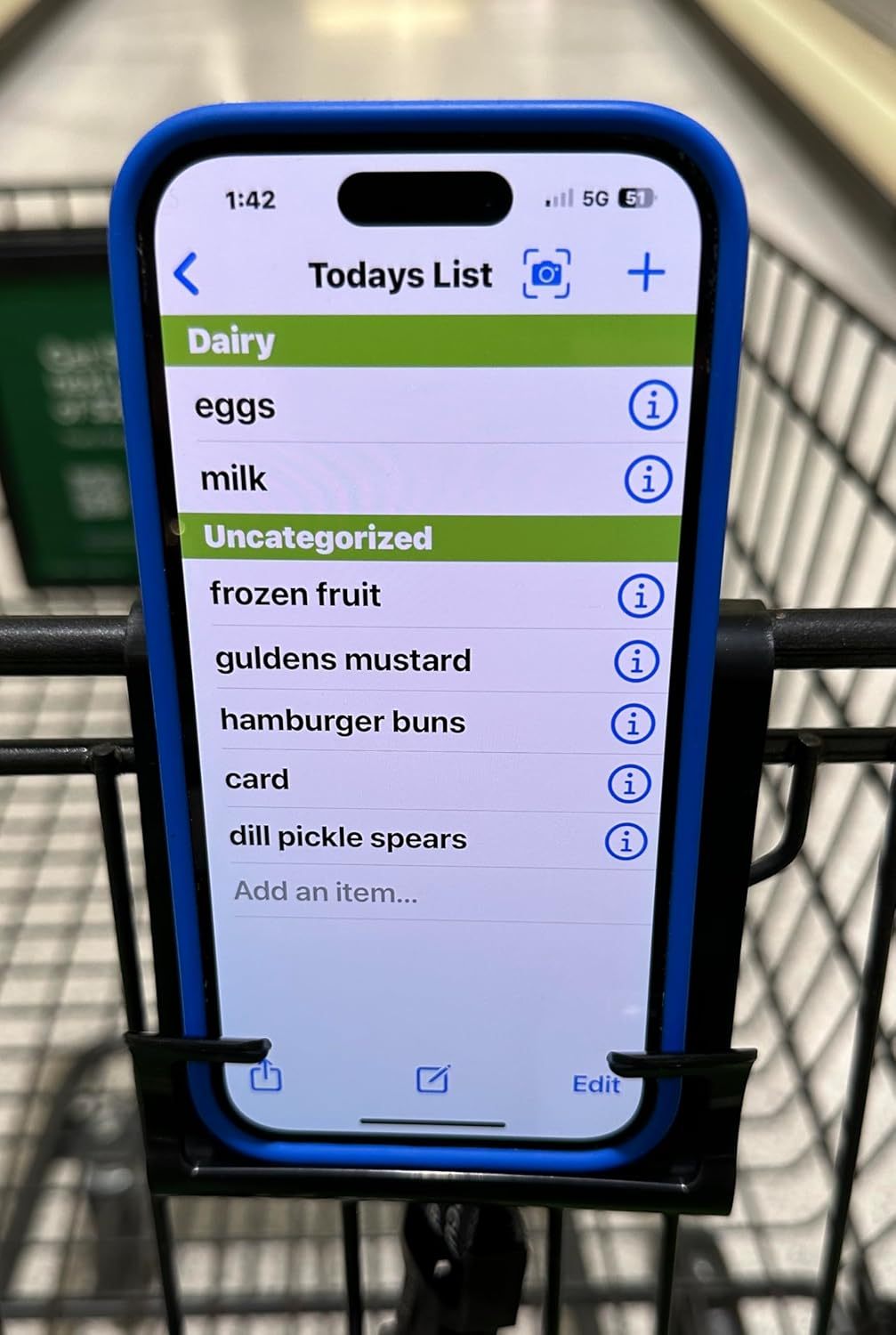Smartphone Holder for Shopping Cart - Safely Secures Cell Phone While You Shop