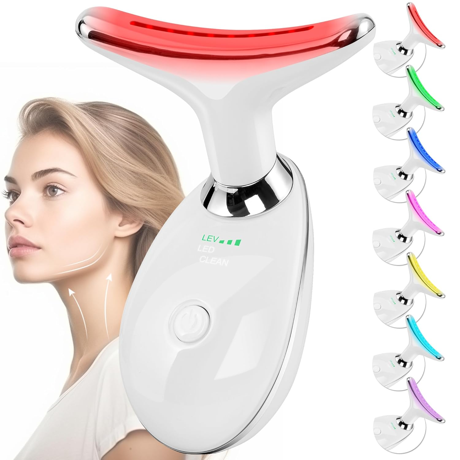 7-Color Facial Massager Wand – Red Light Therapy