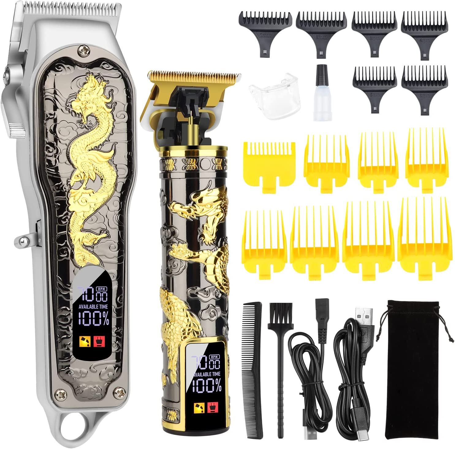 HIENA PRO Hair Clippers for Men T-Blade Trimmer Set, Men Professional Cordles... - Picture 11 of 16