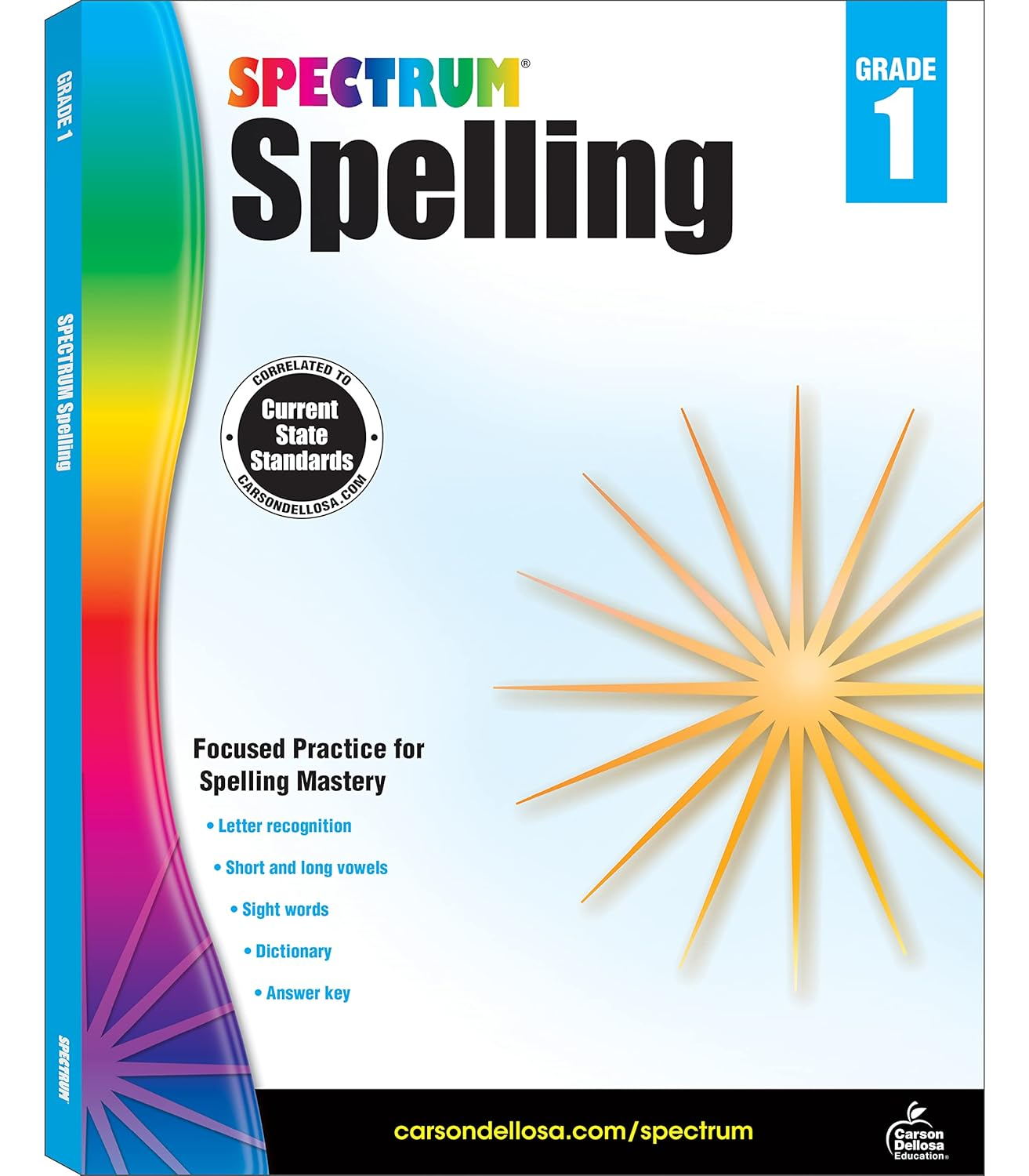 Spectrum Spelling Workbook Grade 1, Ages 6 to 7, 1St Grade Spelling Workbooks, Phonics and Handwriting Practice with Alphabet Letters, Vowels, and ... First Grade Workbook - 184 Pages (Volume 28)