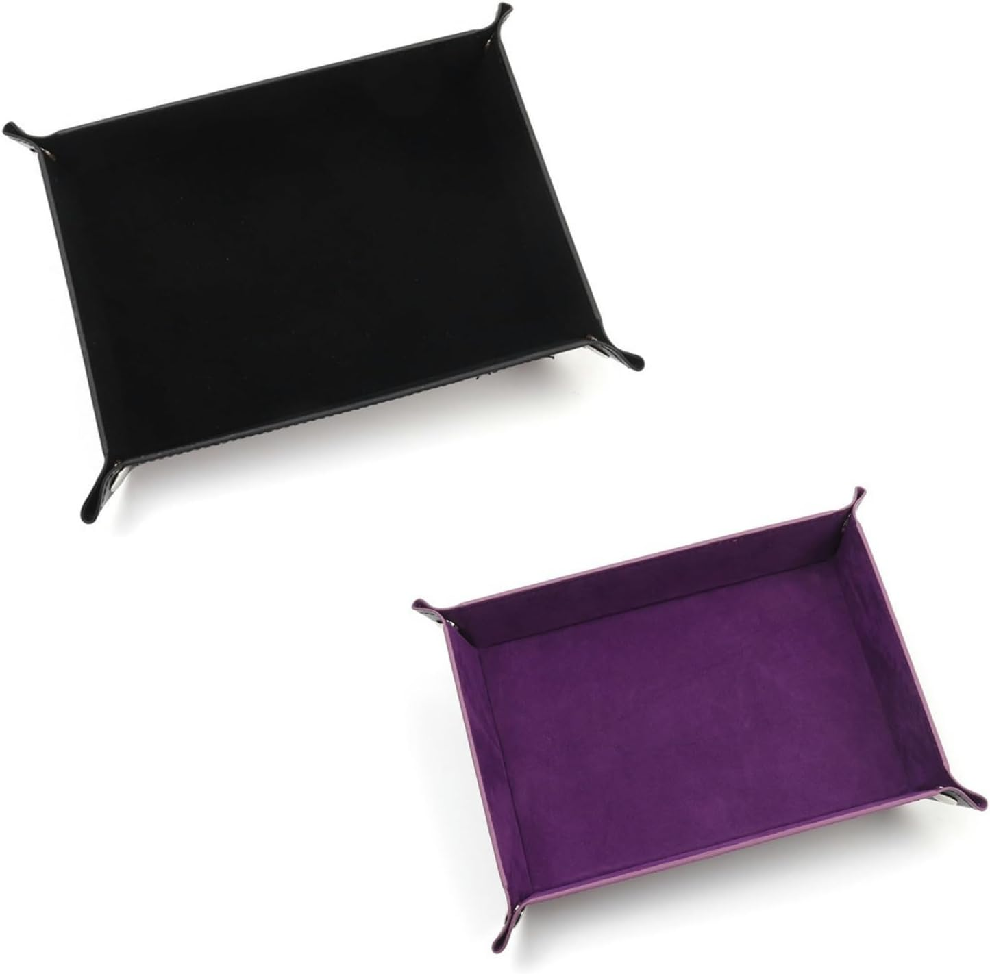HiLLeo DND Dice Tray 2pcs Rectangle Portable Folding Dice Rolling Tray for Du... - Picture 9 of 18