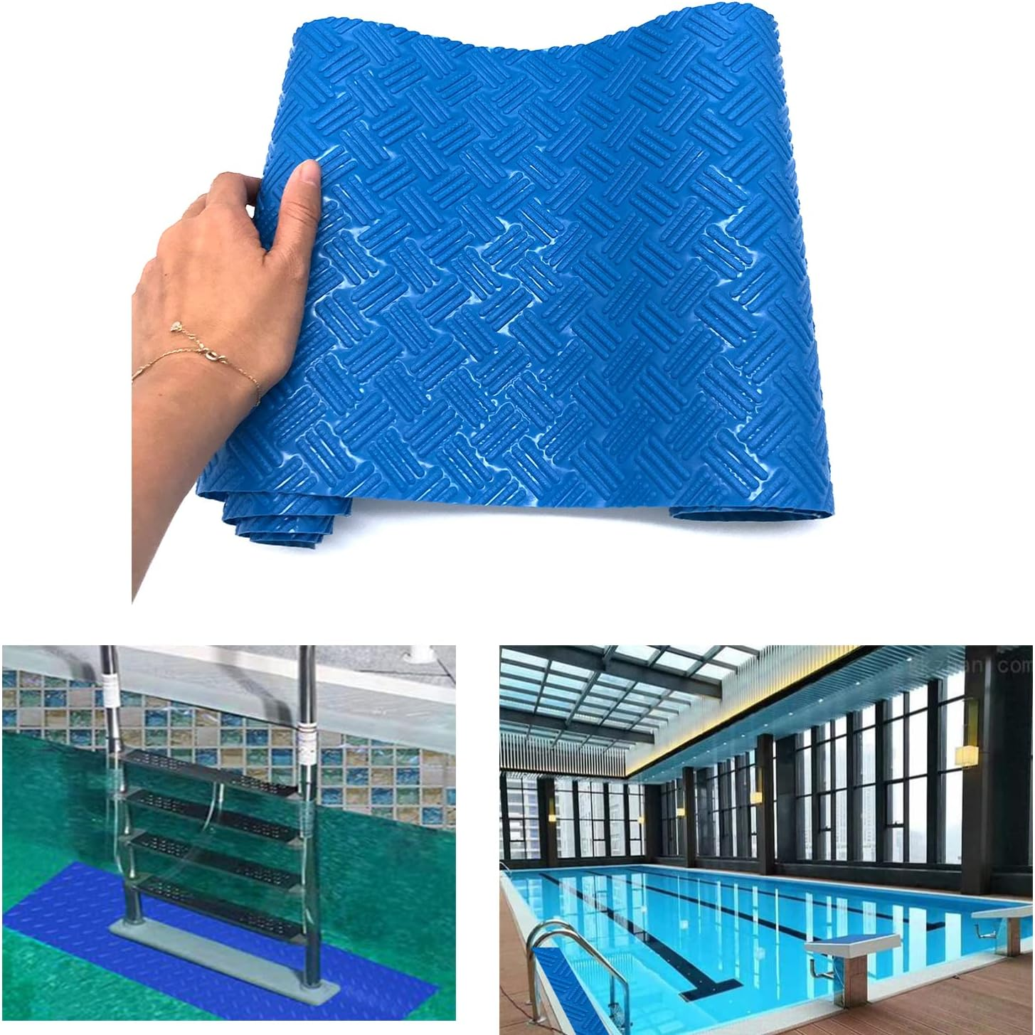Blue Wave Swimming Pool Ladder Pad - Non-Slip Designed for above Ground Pool Liner Protection - Step Mat (36 * 9 Inch)