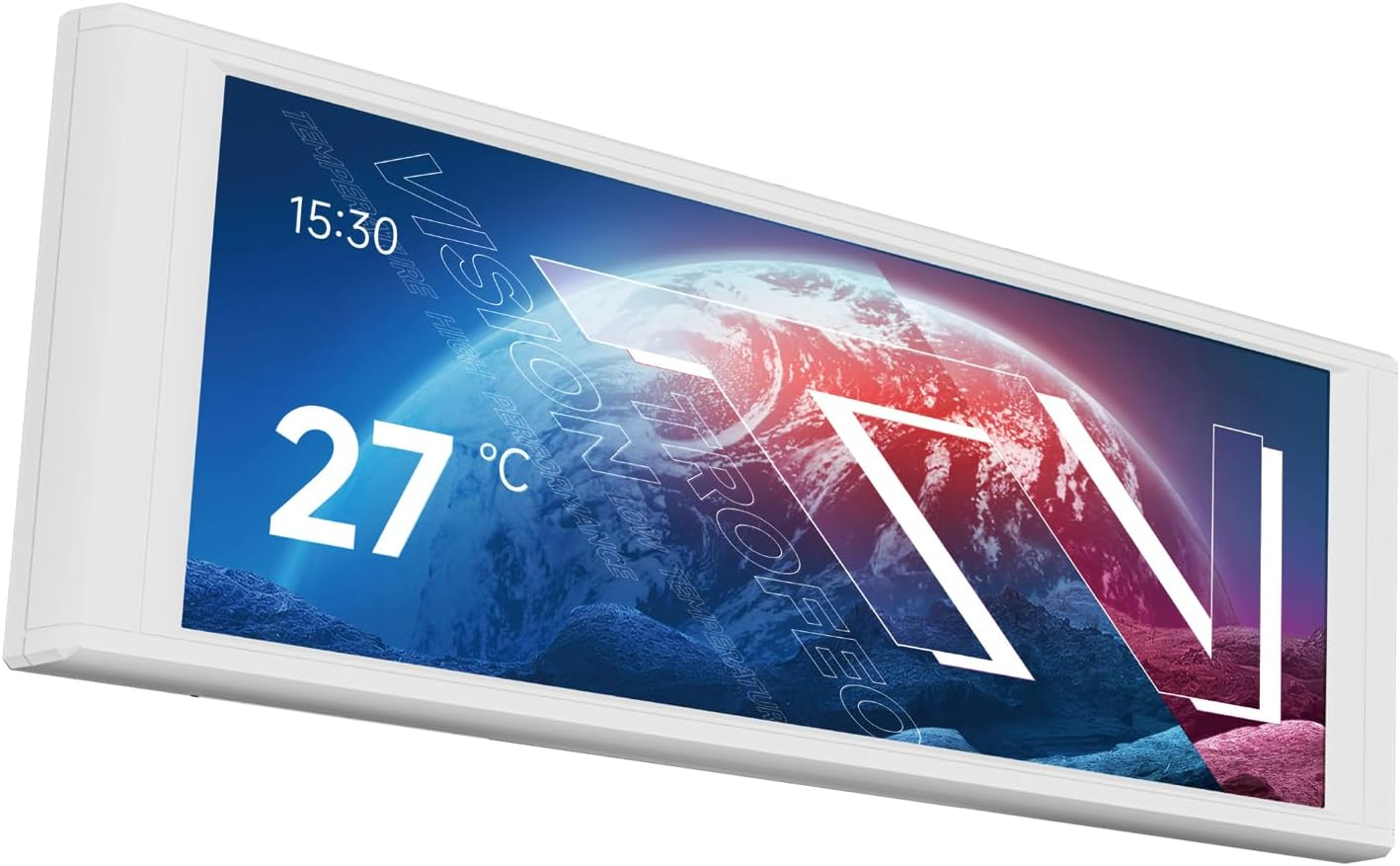 TV LCD White Display Screen-Magnetic Suction,6.86’’ IPS Panel | 1280X480 Resolution for Static/Dynamic Image Switching, Can Be Paired with a Chassis/Cpu Liquid Cooler(White)