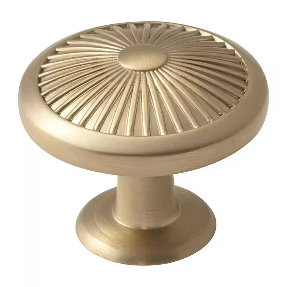 Crawford 1-3/8 In. (35Mm) Traditional Golden Champagne round Cabinet Knob