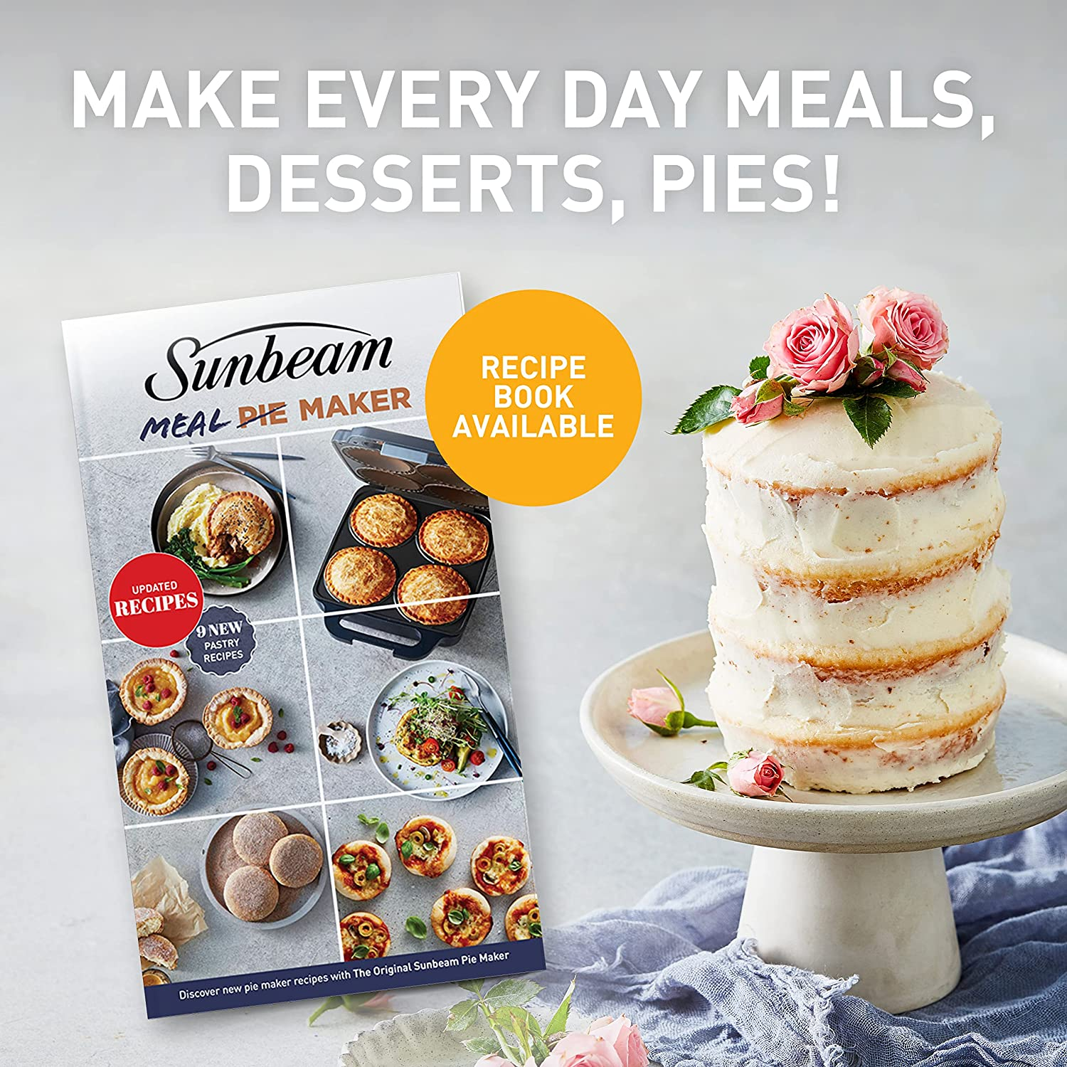 Sunbeam Pie Magic 4 Up | Electric Pie Maker, Deep-Fill Plates Make 4 Traditio... - Picture 8 of 13