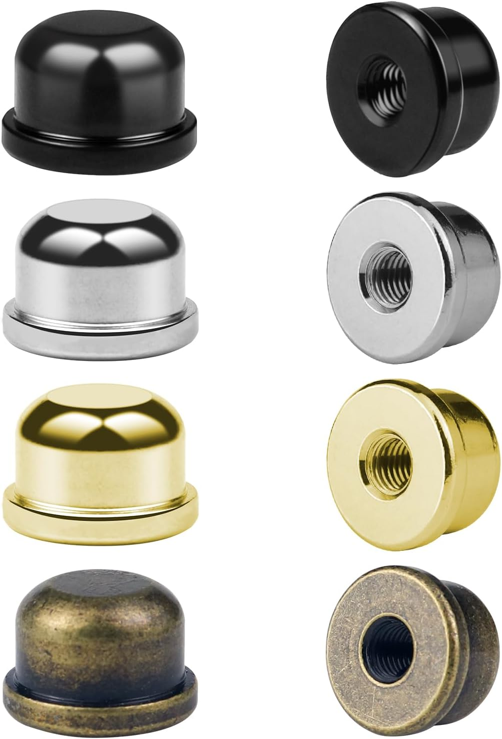 8 PCS 1/4-27 Lamp Finials, Lamp Shade Screw Cap for Lamp Shade Bracket Harp Top, Lamp Finial Knob Lamp Shade Screw Cap Lamp Fittings (1/2 Inch Tall, 4 Colors)