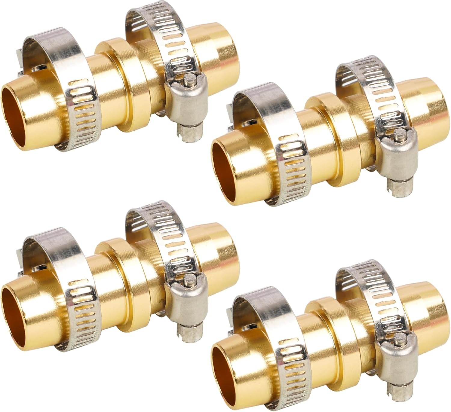 4 Pack Garden Hose Repair Kit Hose Connector Repair Mender Kit Stainless Clamp Fits 3/4