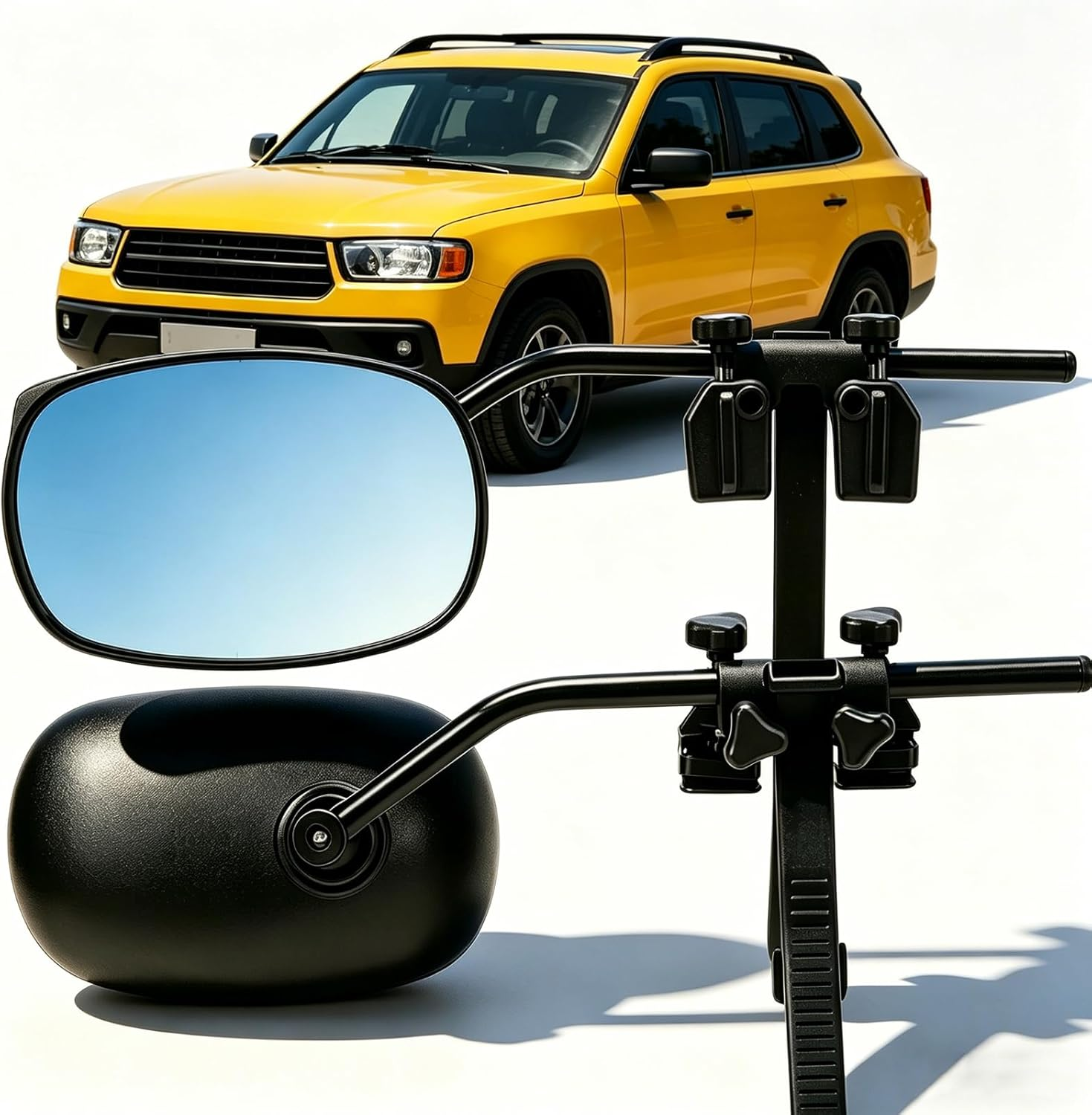 Universal Clip on Towing Mirrors Extensions for Towing,Adjustable Rainproof Extension Rearview for Trucks and Trailers, Easy Install for Car Truck Trailer RV SUV, 2 Pack
