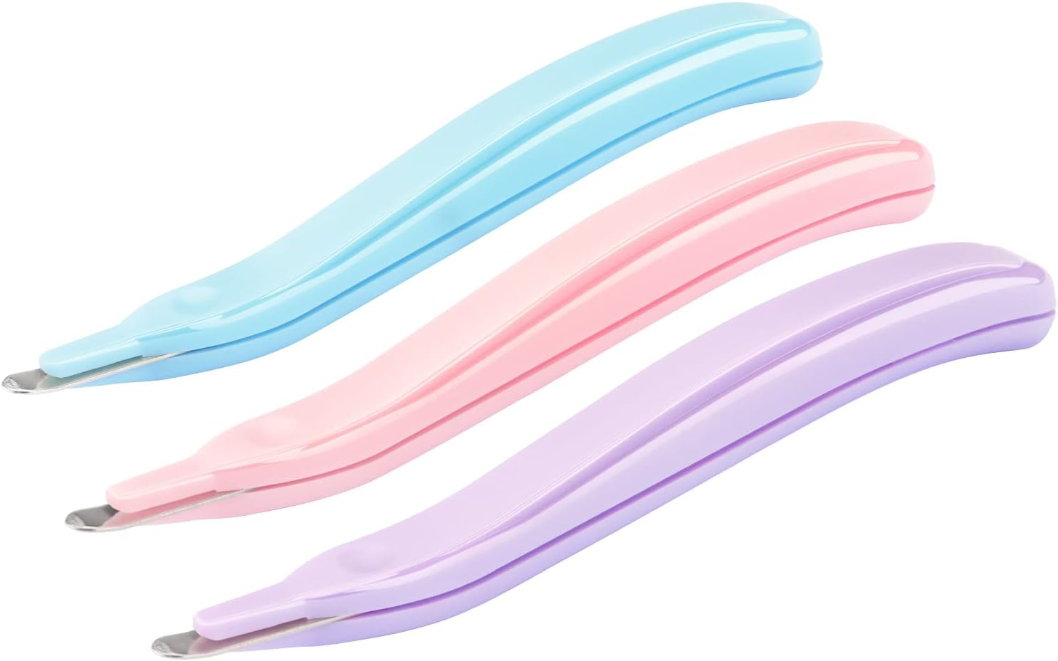 Professional Magnetic Staple Remover Puller Staples Remover Staple Removal Tool for School Office Home 3 Pack (Blue, Pink, Purple)