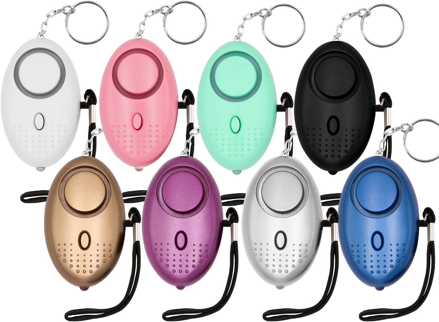 KOSIN Safe Sound Personal Alarm, 8 Pack 140DB Personal Security Alarm Keychain 