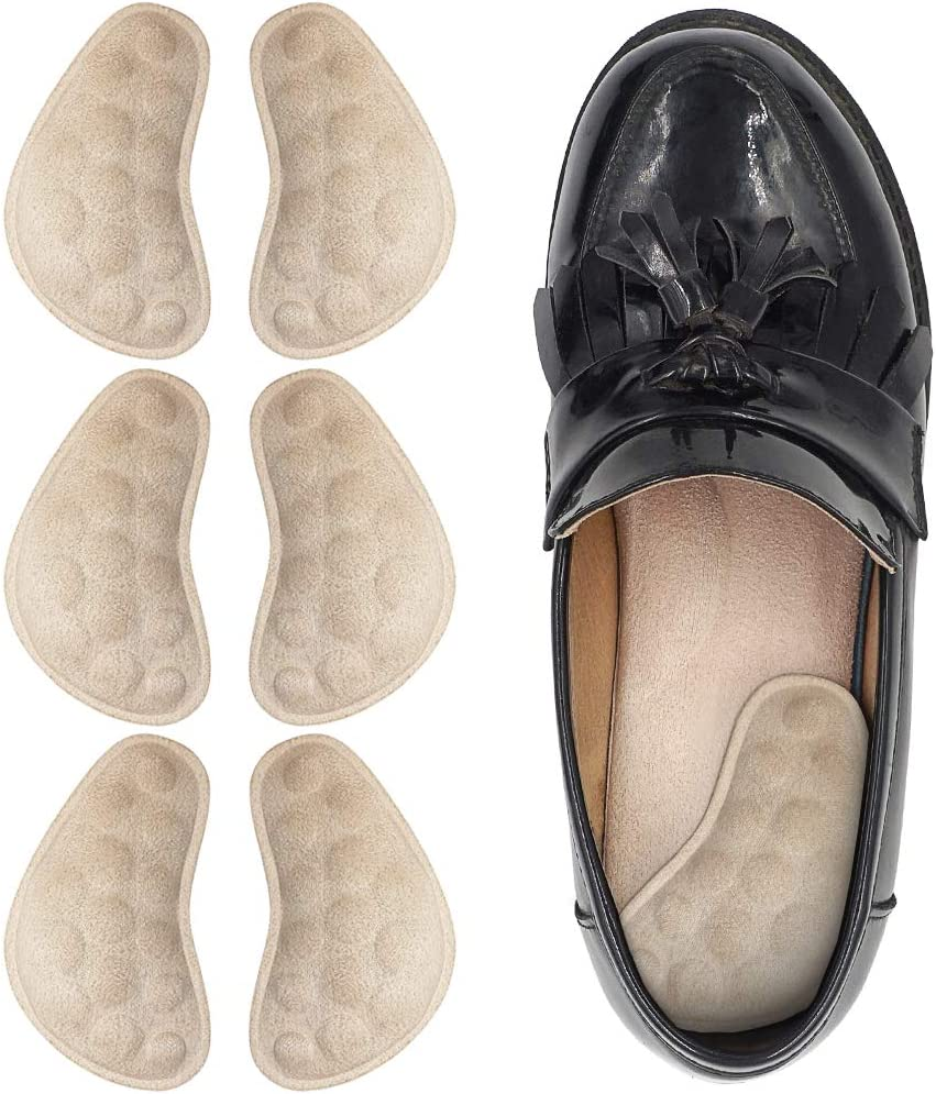 Dr. Foot'S Supination & Over-Pronation Corrective Shoe Inserts, Medial & Lateral Heel Wedge Insoles for Foot Alignment, Knee Pain, Bow Legs, Osteoarthritis - 3 Pairs (Beige)