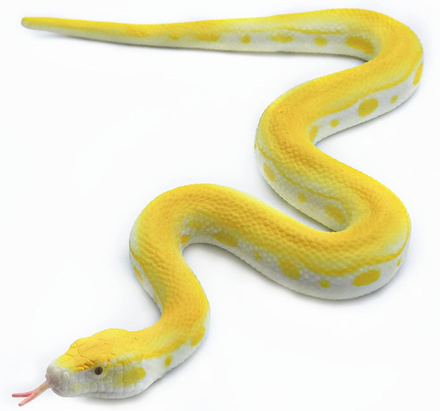Realistic Golden Python Figure Fake Snakes Toy