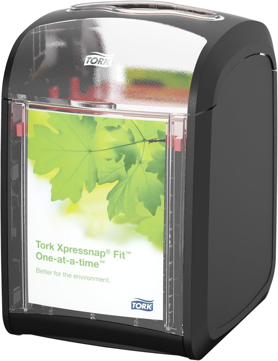 Xpressnap Fit Tabletop Napkin Dispenser Black N14, Signature Range, One-At-A-Time Dispensing, 6.7