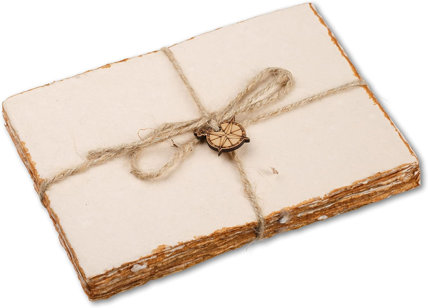 Handmade Vintage Deckle Edge Blank Paper - 5.8X8.3 (A5) - A5 Package of 50 for Writers Invitations Crafts - Thick 150 GSM Recycled Paper