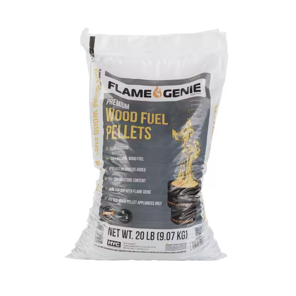 Premium Wood Pellets - High-Quality Fuel for Fire Pits and Stoves 20 Lb.