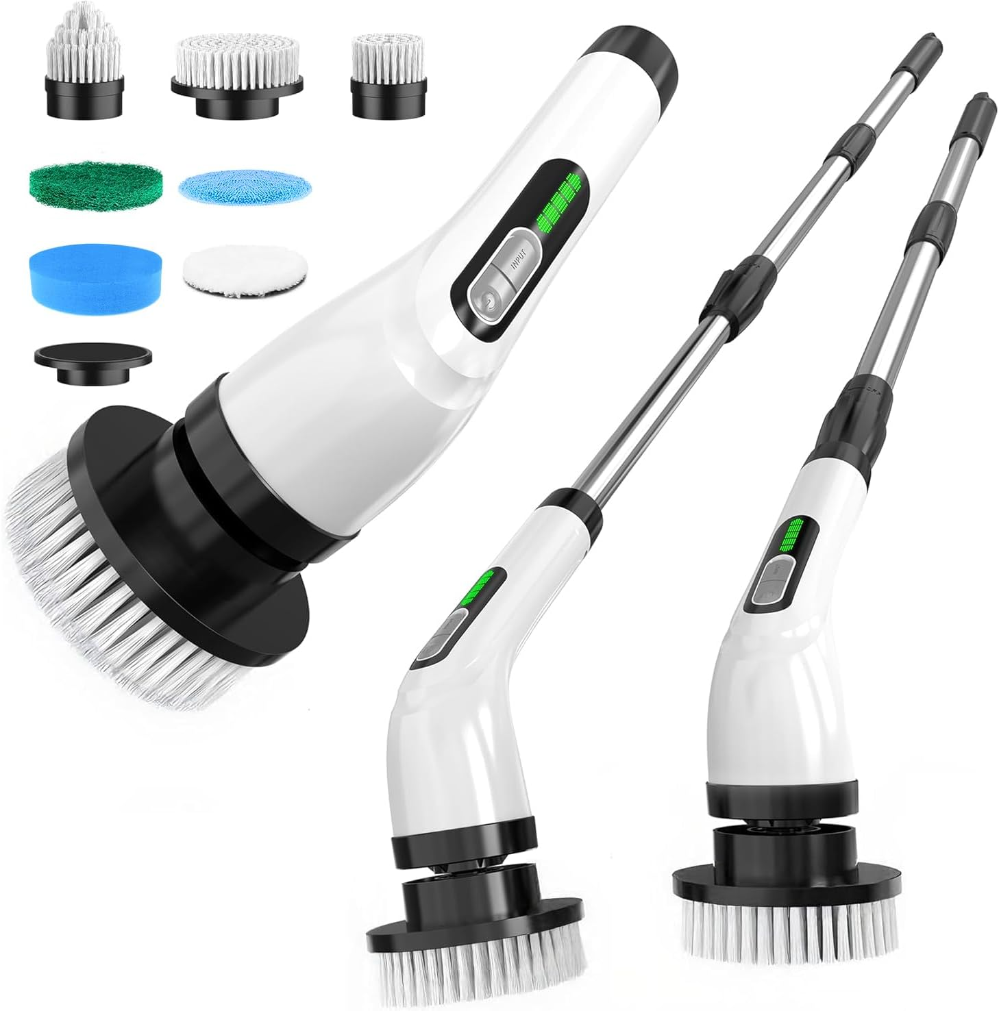 Electric Spin Scrubber for Cleaning Bathroom: Cordless Power Shower Scrubber - Electric Cleaning Brush for Tile Tub
