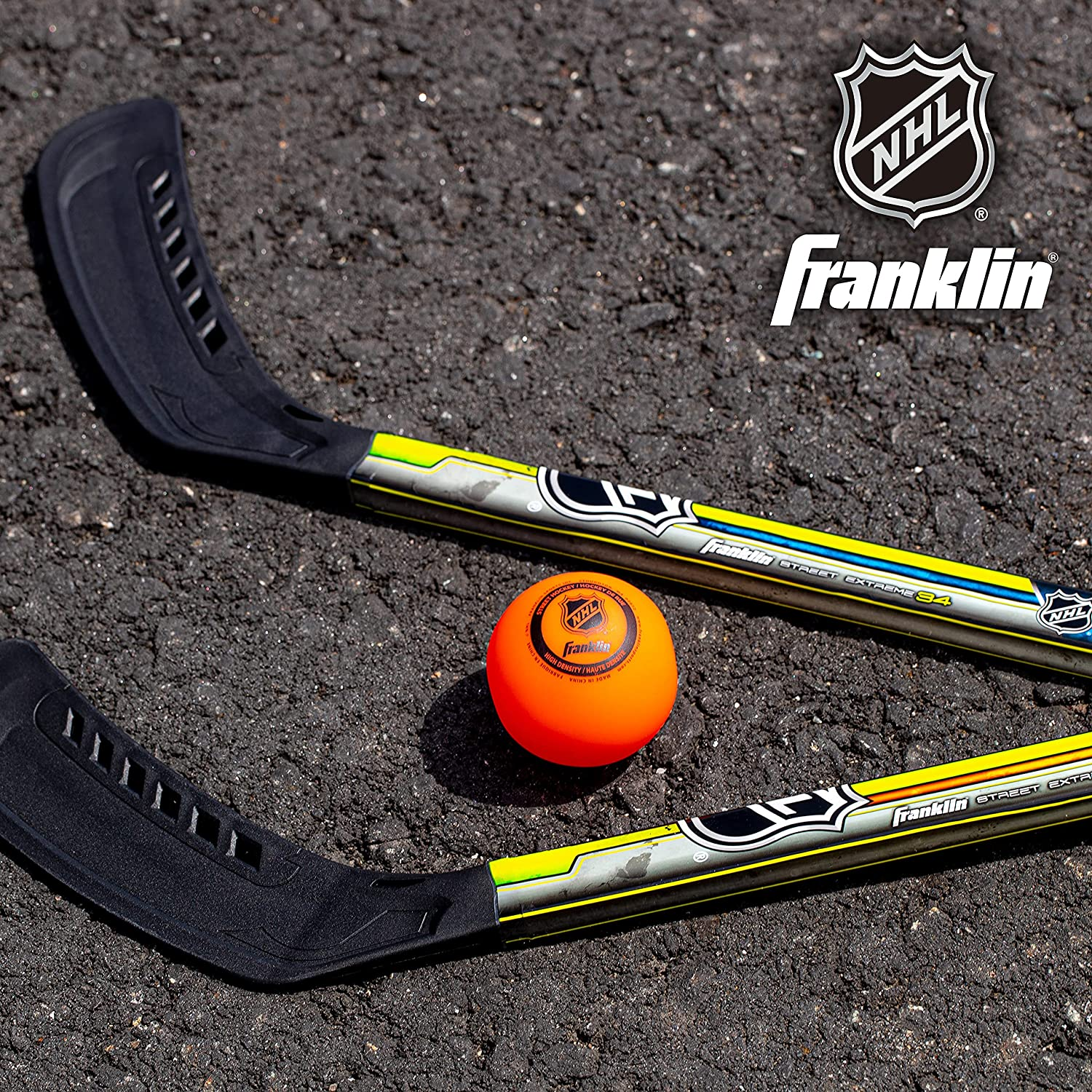 Franklin Sports NHL Kids Street Hockey Stick Set - includes (2) Youth Street ... - Picture 8 of 11