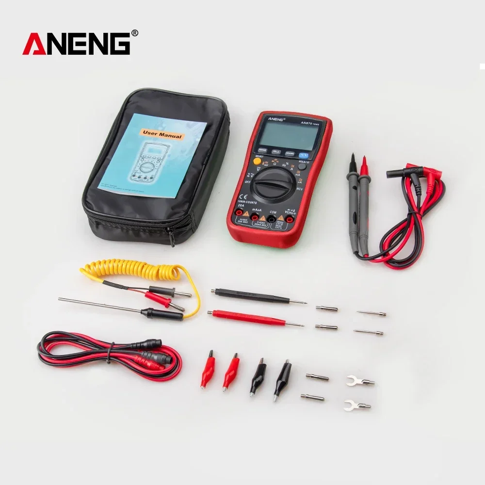 AN870 Smart Multimeter Digital Profesional 19999 Counts AC Voltage Tester Current NCV Capacitance Resistance Ohm Test Tool
