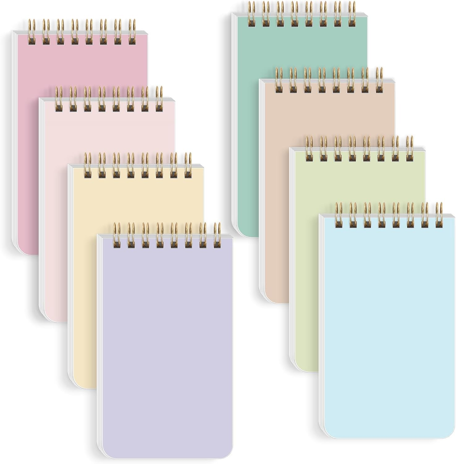 Small Notebooks, Cute 3x5 Pocket Notepads, Mini Spiral Notebook with Lined Pages Nursing School Essentials, School Office Supplies Set Of 8