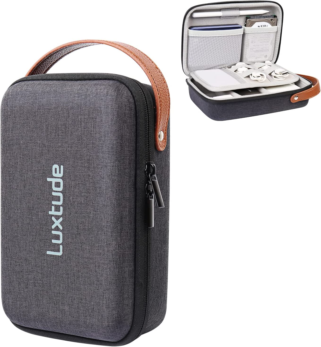 Electronic Organizer Travel Case, Small Charger Organizer, Hard Charger Case, Travel Tech Bag, Portable Electronics Bag, Travel Essentials for Electronics/Mouse/SD/Cash/Card/Pen