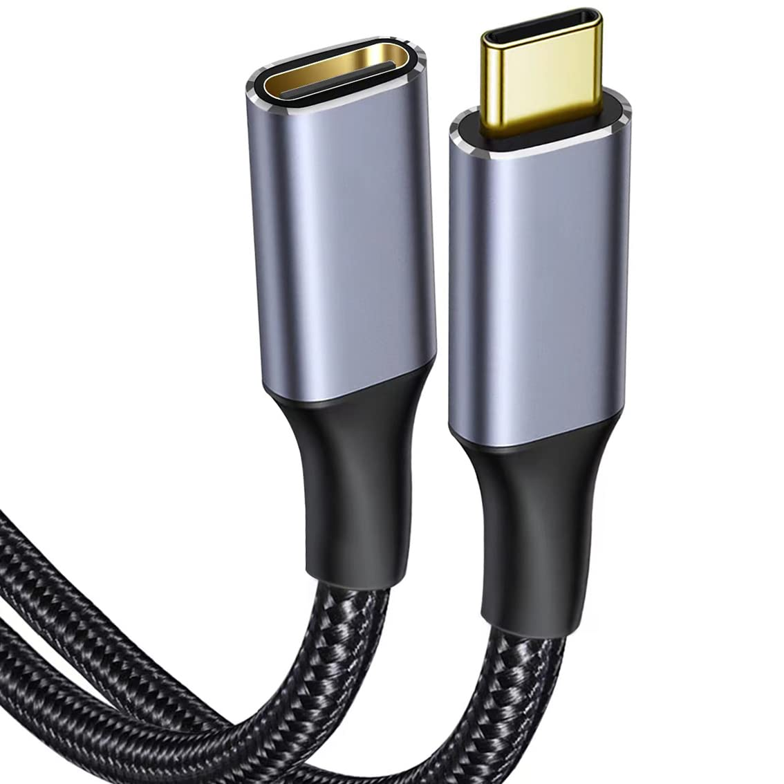 USB C Extension Cable,  USB C to USB C Male to Female, Type C Extender Cord USB3.1 Gen2 100W Fast Charging 10Gbps Transfer Compatibility with Laptop Tablet Mobile Phone (1M)