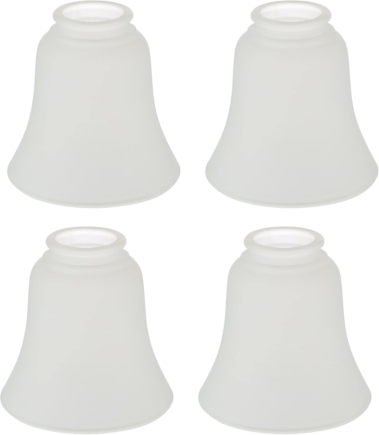 Aspen Creative 23137-4A Transitional Frosted Ceiling Fan Shade, 2-1/8