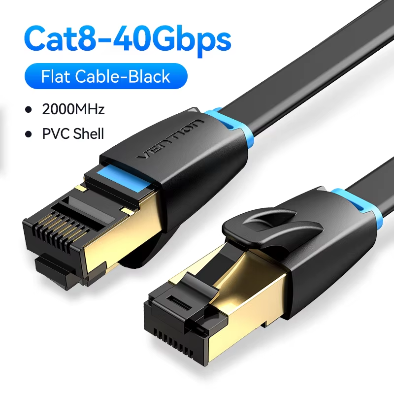 CAT8 Ethernet Cable 40Gbps 2000MHz high speed CAT 8 Networking Internet Lan Cord for PC Laptops PS 5 4 Router RJ45 Cable