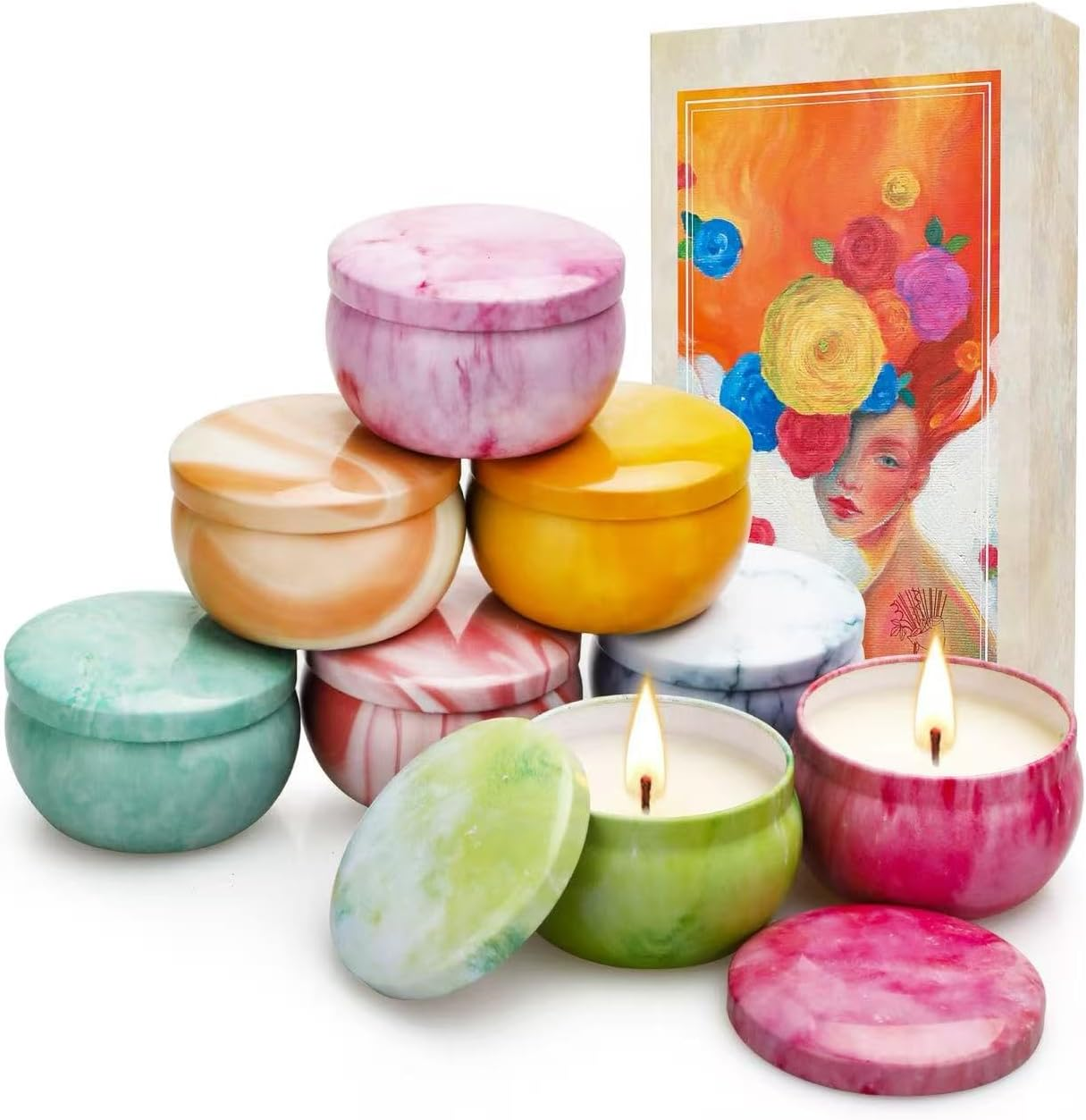 Set 8 velas para aromaticas francesas floral para frutal regalo Paris mujer