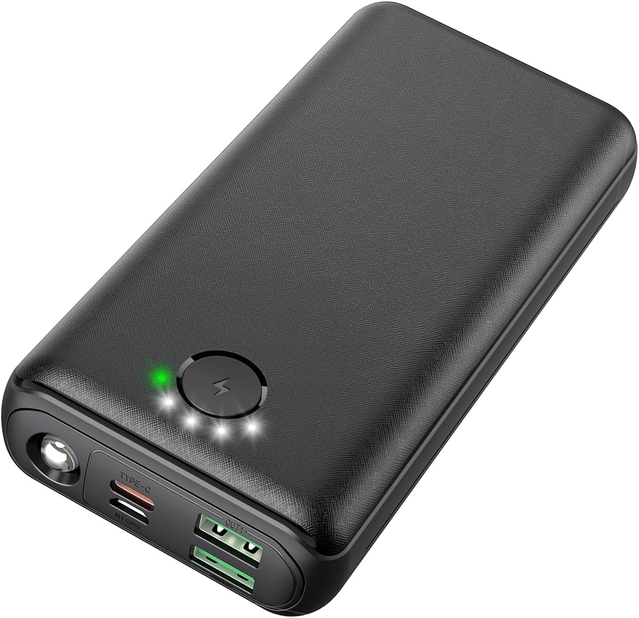 Portable Charger Power Bank 30000Mah USB C 22.5W Fast Charging External Battery Pack PD QC4.0 with Flashlight 3 Outputs & 2 Inputs Battery Bank for Iphone Samsung Galaxy Ipad Etc (Black)