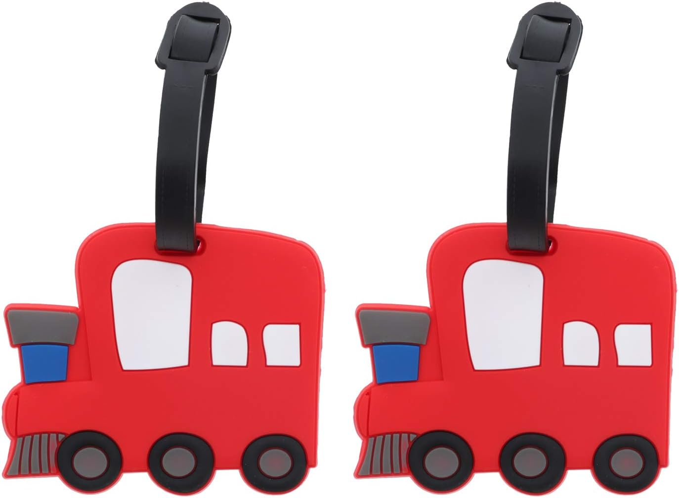 Red Train Luggage Tag Travel ID for Suitcases - Set of 2