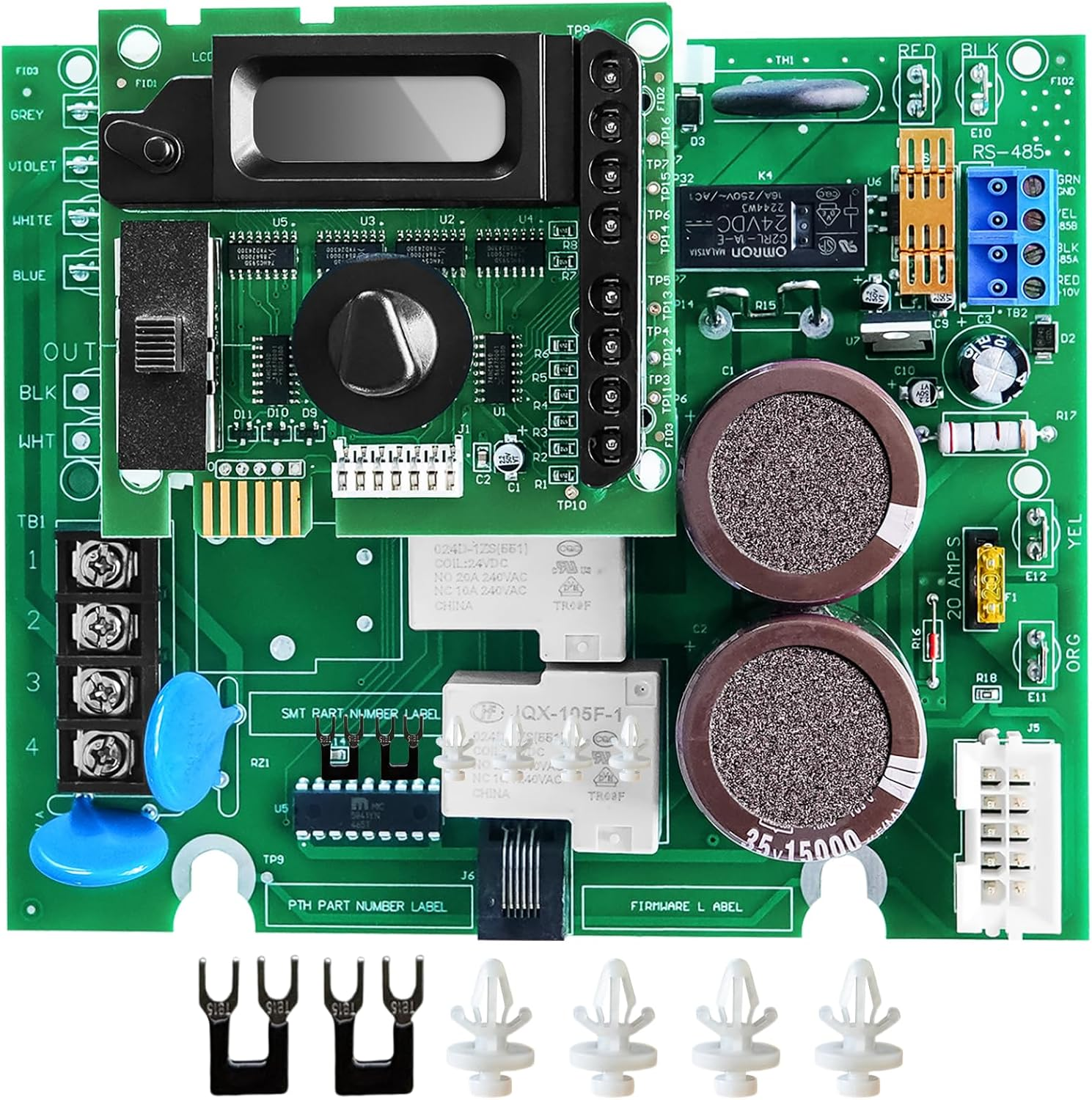 2026 GLX-PCB-RITE Control Board & GLX-PCB-DSP Display Board Set – Compatible with Hayward/Goldline Aqua Rite Saltwater Systems – Complete Pool Chlorinator Replacement Kit - Green