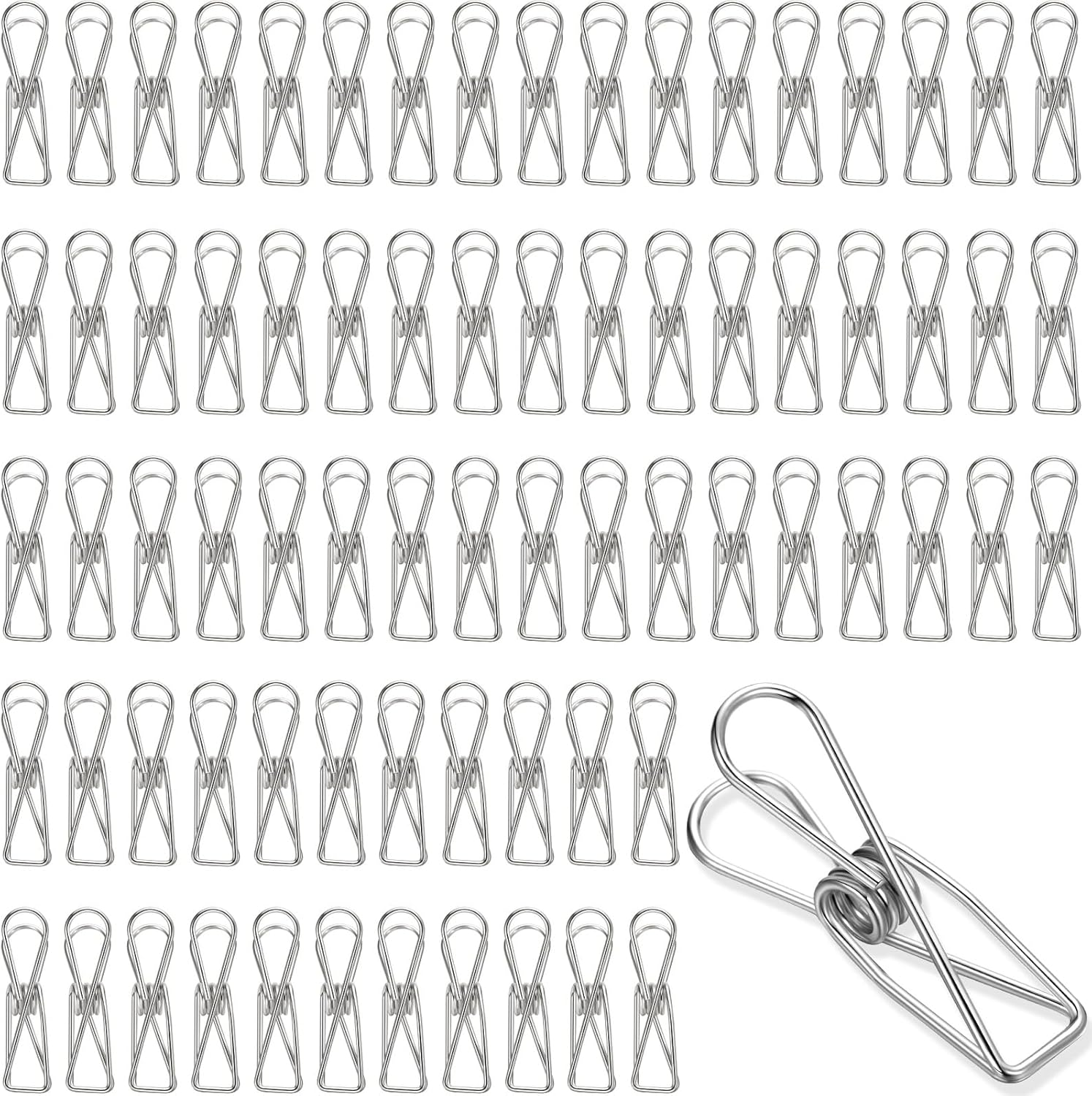 100 Pcs Metal Wire Hollow Out Clips Multipurpose Paper Clips for School Kitchen