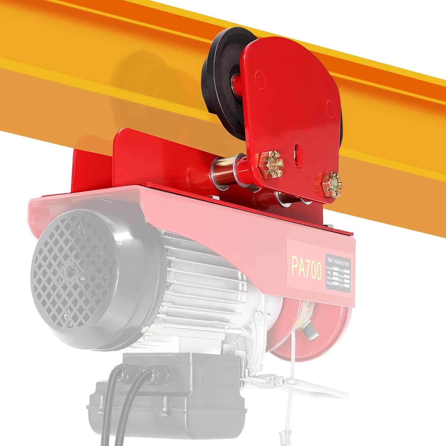 Electric Hoist Manual Trolley for 2.68-4.33 in I-Beam 1 Ton 2204 LBS for PA600 PA700 PA800 PA900 PA1000 Hoist Push Geared Overhead Heavy Duty Wheels Wide Flange