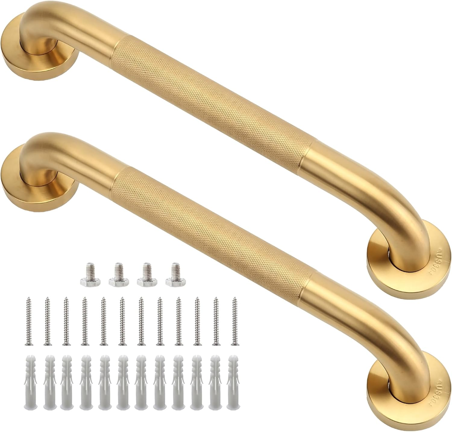 Shower Grab Bar 2 Pack 16 Inch Gold Bathroom Grab Bar 1.25