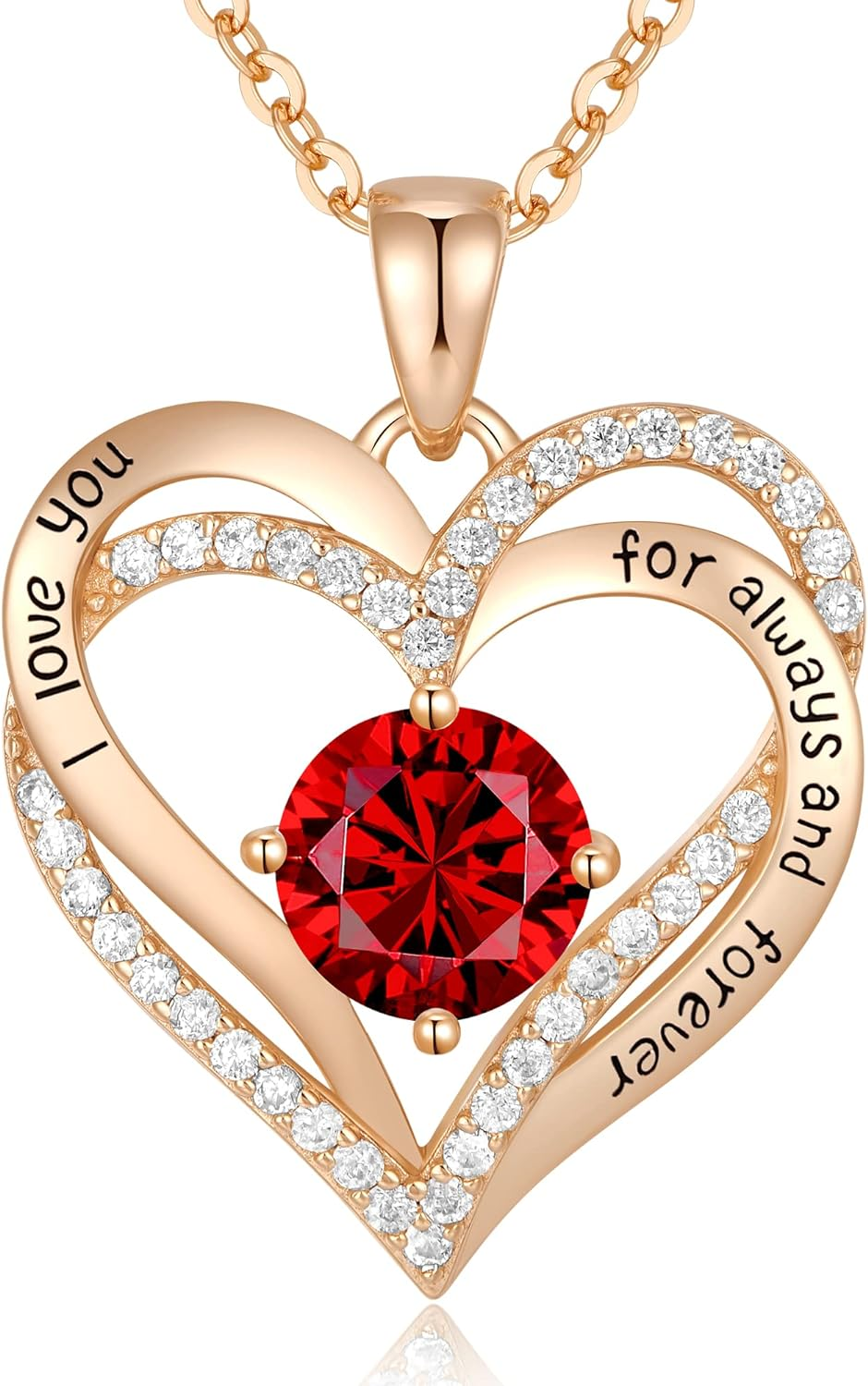Collar Corazon Amor Eterno Plata S925 con Piedra Regalo Mujer Madre Novia