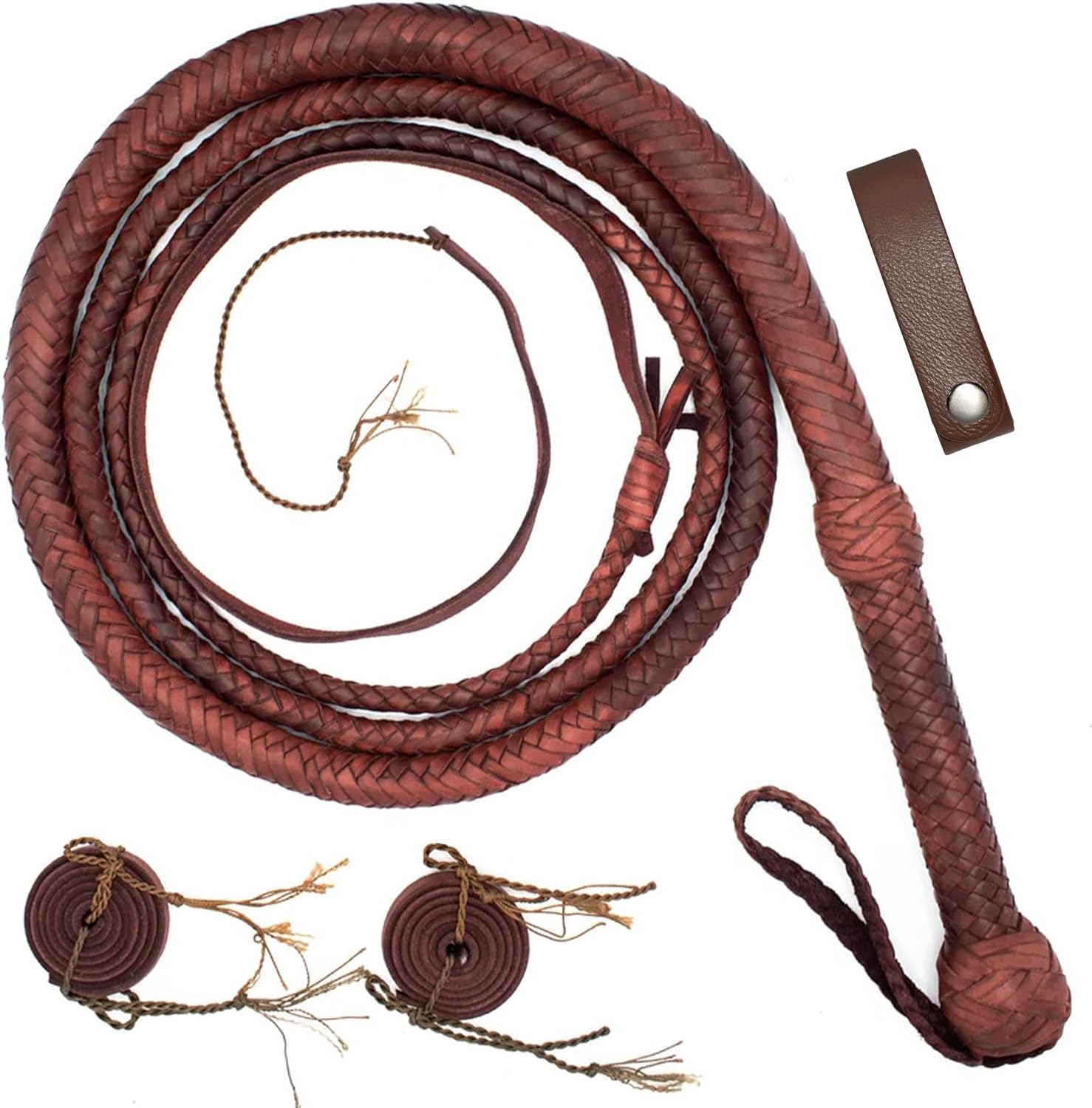 Bull Whip Double Belly Genuine Cowhide Leather Bullwhip 04 to 16 Feet Long 16... - Picture 2 of 6