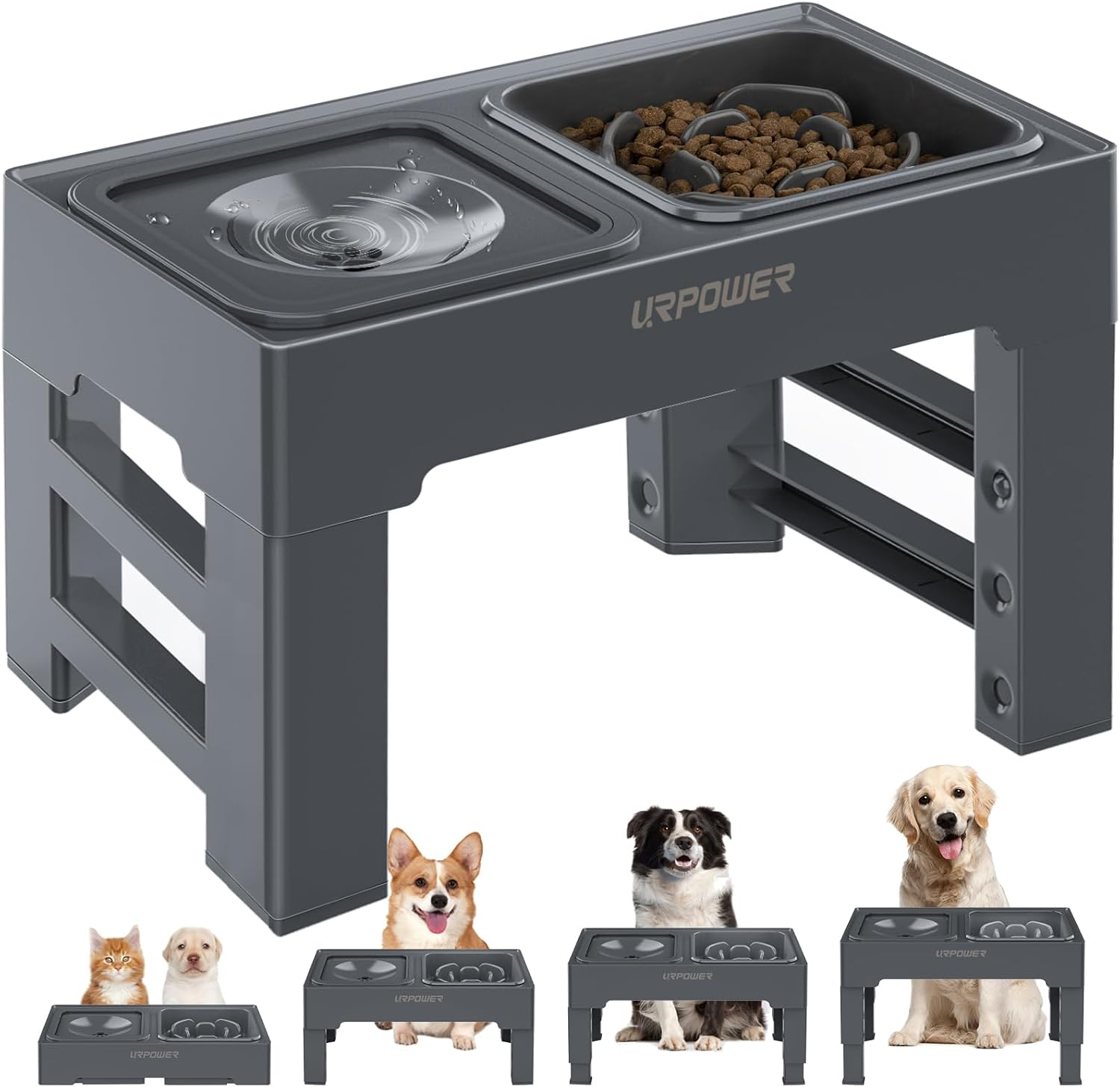URPOWER Replacement Filters For Anti-Splash Dog Water Bowl - 4 Pack