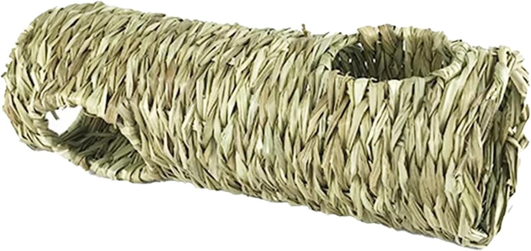 Generic Pet Grass Tunnel Toy Rabbit Tunnel Tube Hut Hay Bed Woven Grass House... - Picture 8 of 9