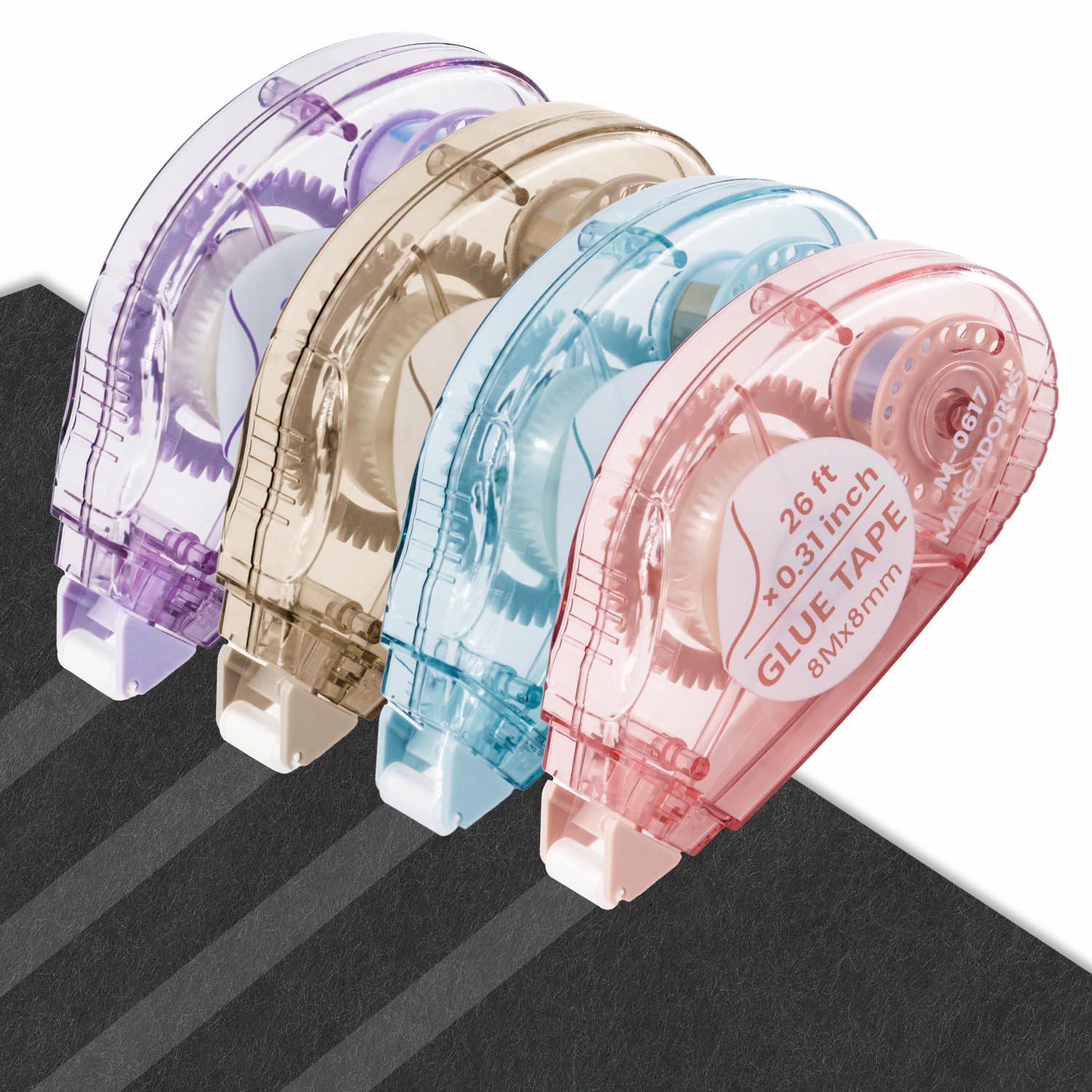 Glue Tape for Scrapbooking, Scrapbook Tape 4 Pcs, Double Sided Tape Roller for Crafts, 26 Ft x 0.31 In Tape Runner, Junk Journal Supplies, Scrapbook Supplies & Craft, Photo, Tape for Gift Wrapping.