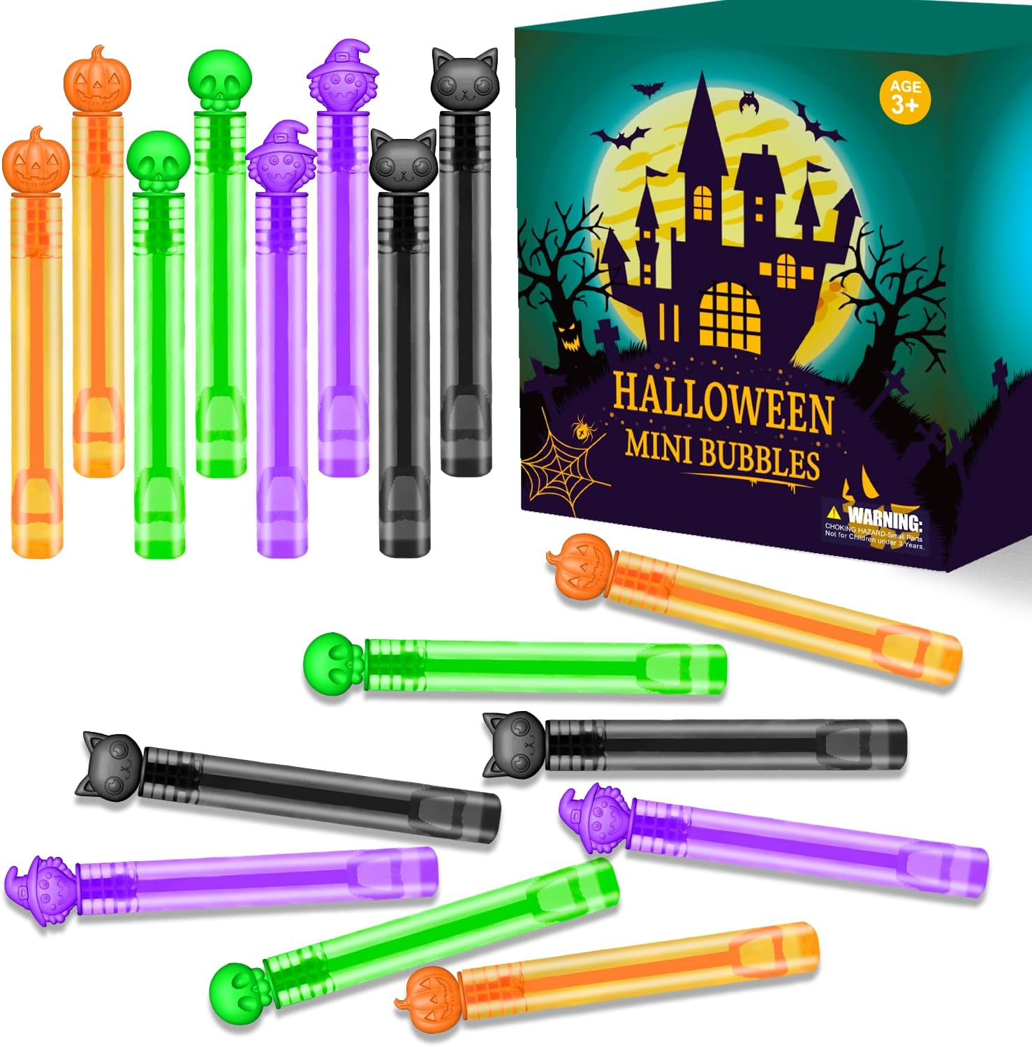 Halloween Party Favors Goodie Bag Stuffers 36 Pcs-Mini Bubble Wand for Kids