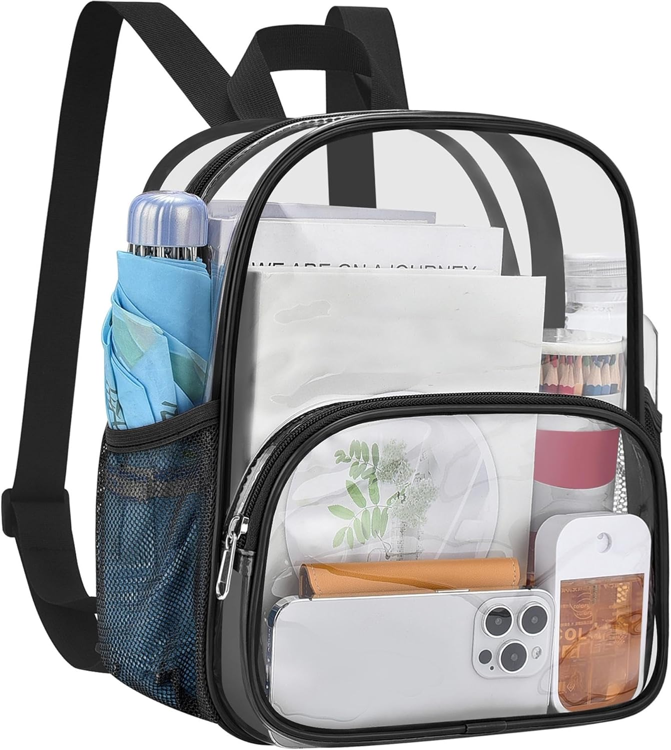 Clear Backpack for Stadium Events Small Clear Backpack 11.5X9.5X6 for Concert Sp