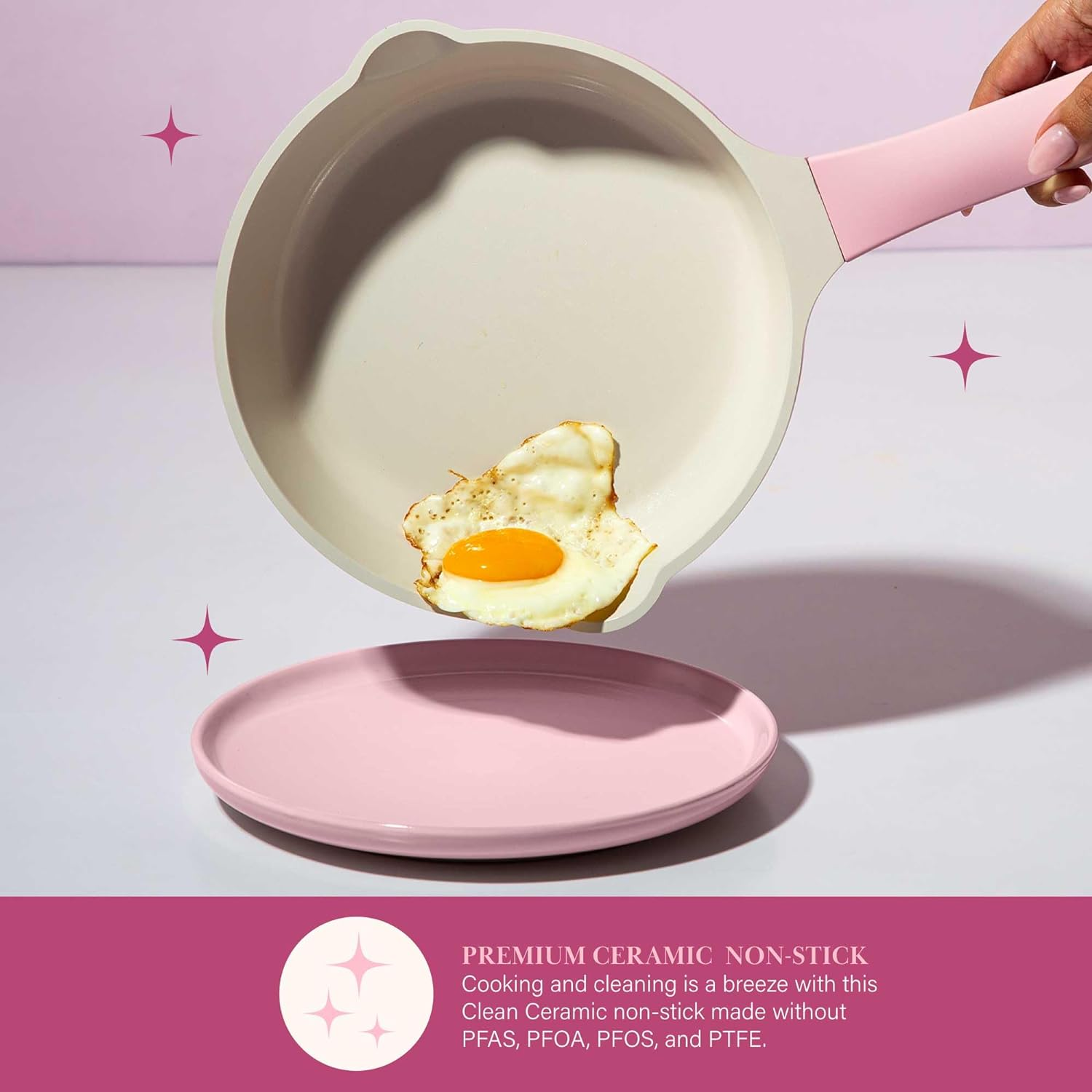 Paris Hilton Ceramic Nonstick Cookware Set, Cast Aluminum with Dual Layer Non... - Picture 5 of 13