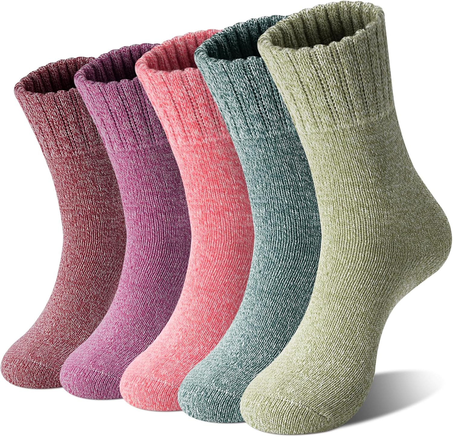 Loritta Wool Socks for Women Warm Winter Socks Knit Crew Calf Hiking Boot Sock Stocking Stuffers Gifts