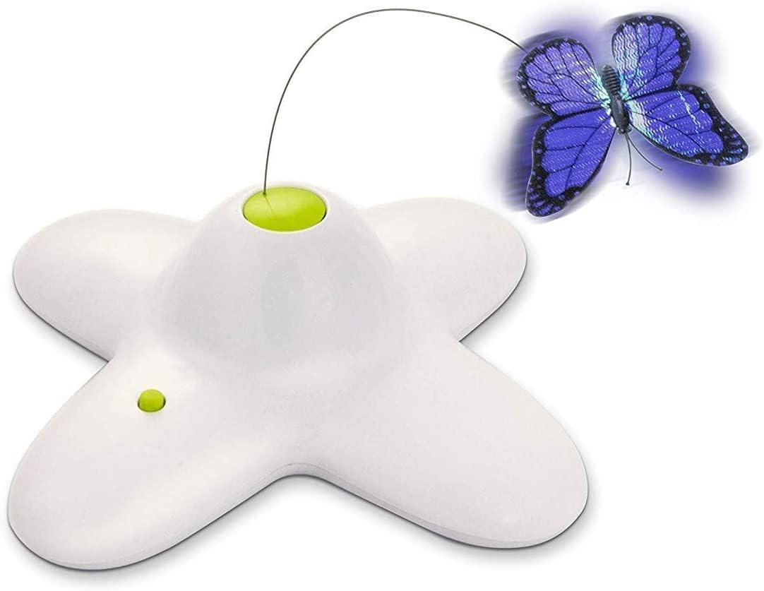 Cat Toys Interactive Butterfly Flutter Bug Cat Automatic Toy Stimulating Kitty Toys Enrichment for Indoor Cats