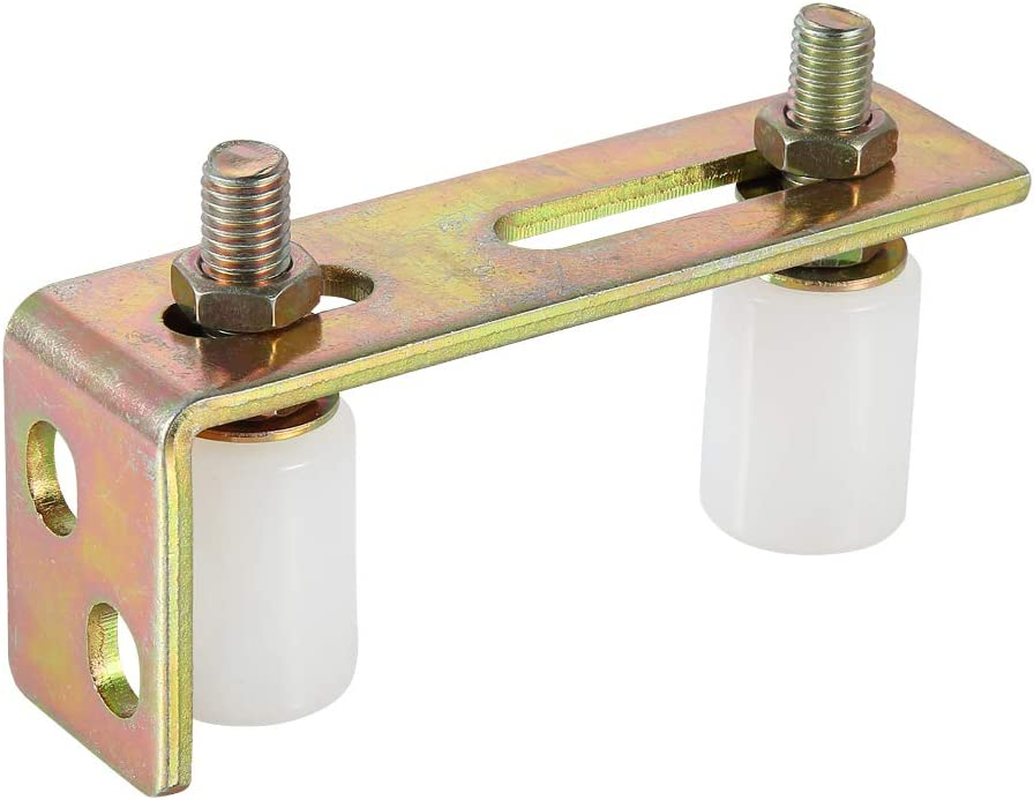 Slide Gate Guide Roller with L Post Bracket, Dual Nylon Rollers Gate