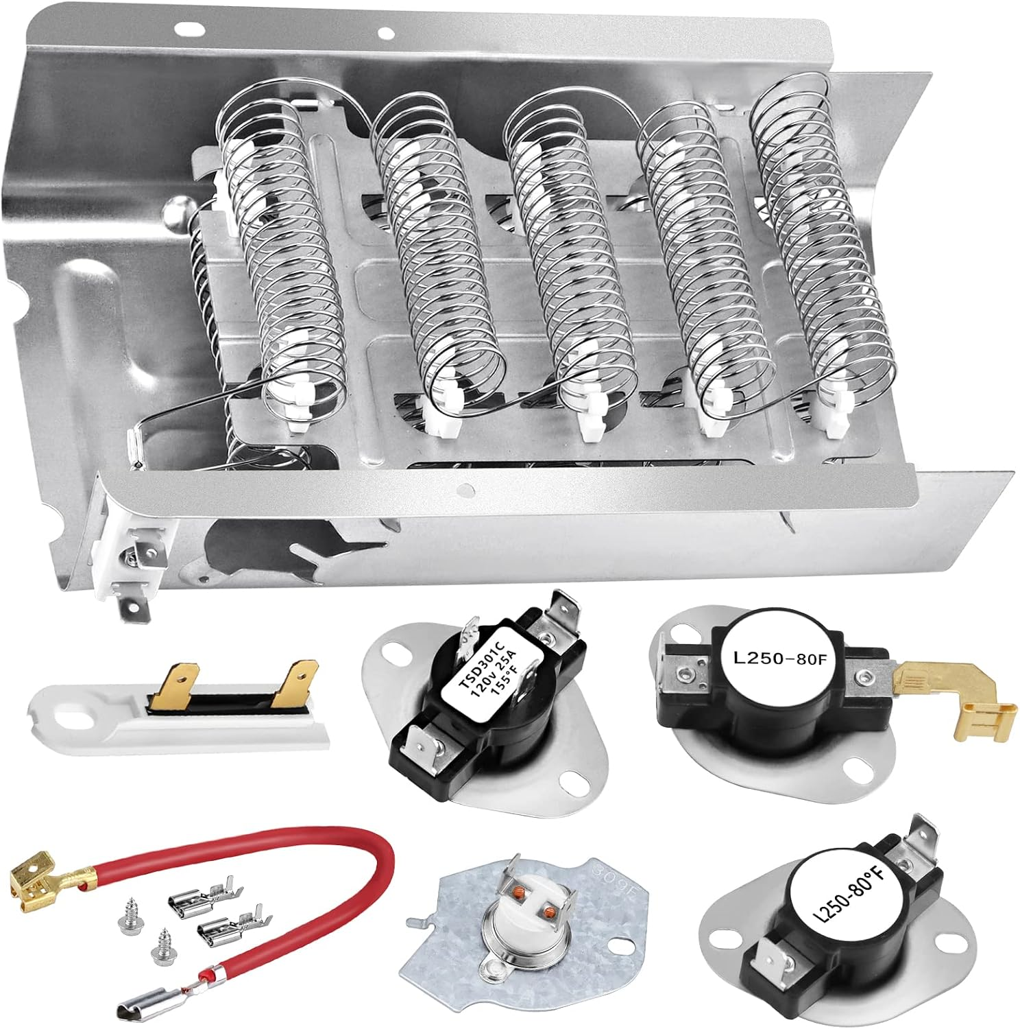 279838 Elemento Calefactor Para Secadora Whirlpool Cabrio Maytag Kenmore Rope...
