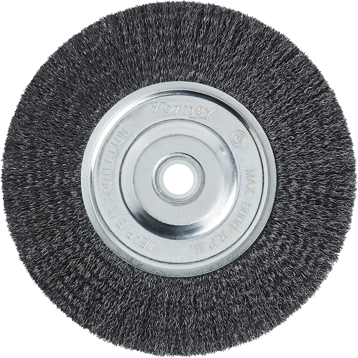 Cepillo De Alambre De Banco 72747 Fino Crimpado Con Arbor De 1/2 Y 5/8 Pulgadas