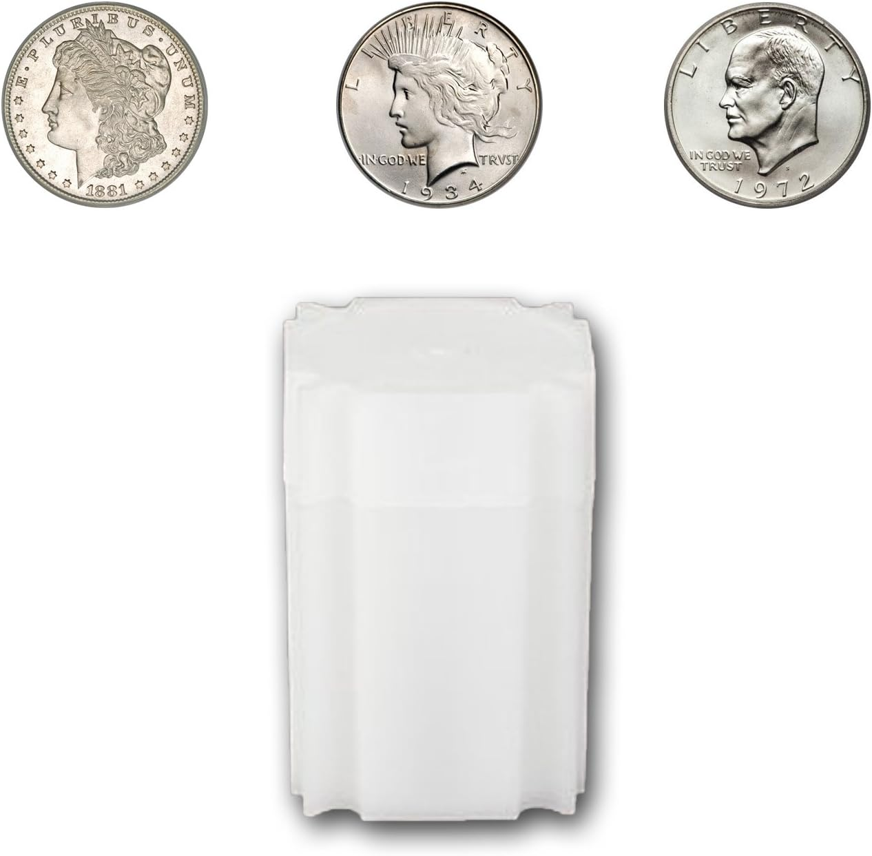 Large Silver Dollar Tube - Each Tube Holds 20Ea 38Mm Morgan, Peace & Ike Silver Dollar Coins