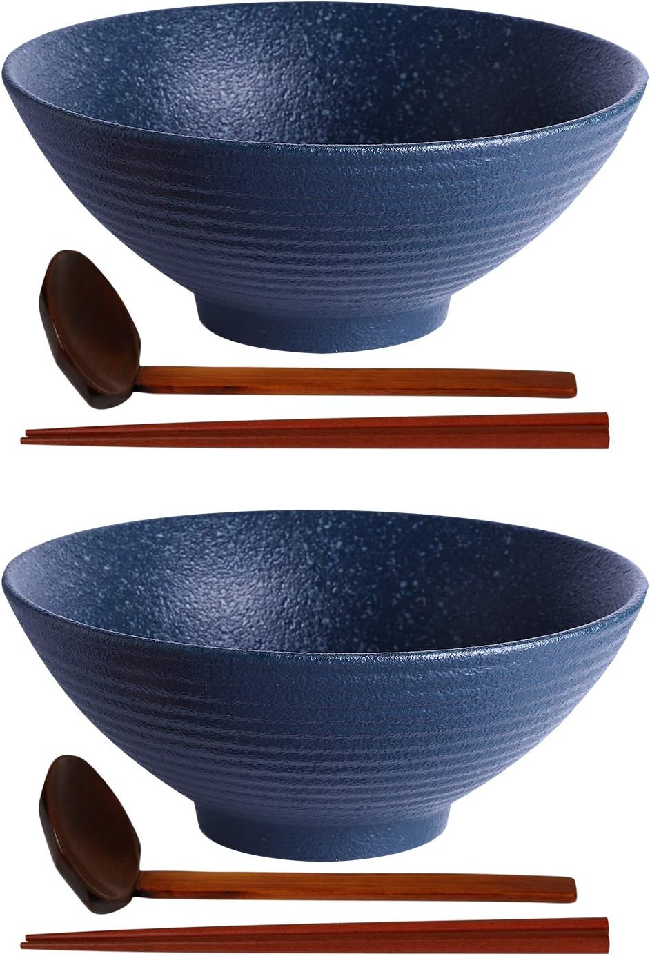 Kanwone Ceramic Japanese Ramen Bowl Set, Soup Bowls - 60 Ounce, with Matching... - Picture 2 of 14